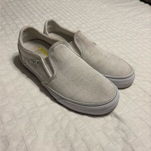 Vans Cream Slip-On Shoes